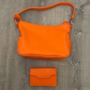 Orange Purse and Wallet